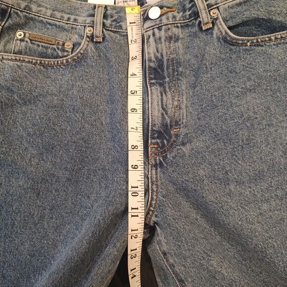 Calvin Klein Jeans Women 12 Double Stone Wash Mom Easy Fit Zipper Fly Straight - Picture 7 of 13